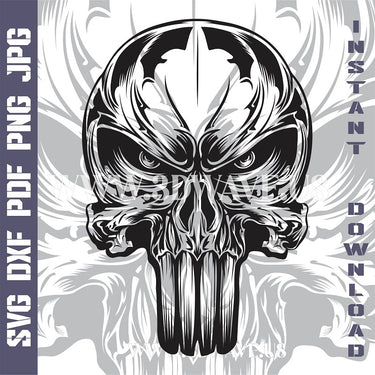 PUNISHER SKULL Laser and Cricut SVG Vector Files